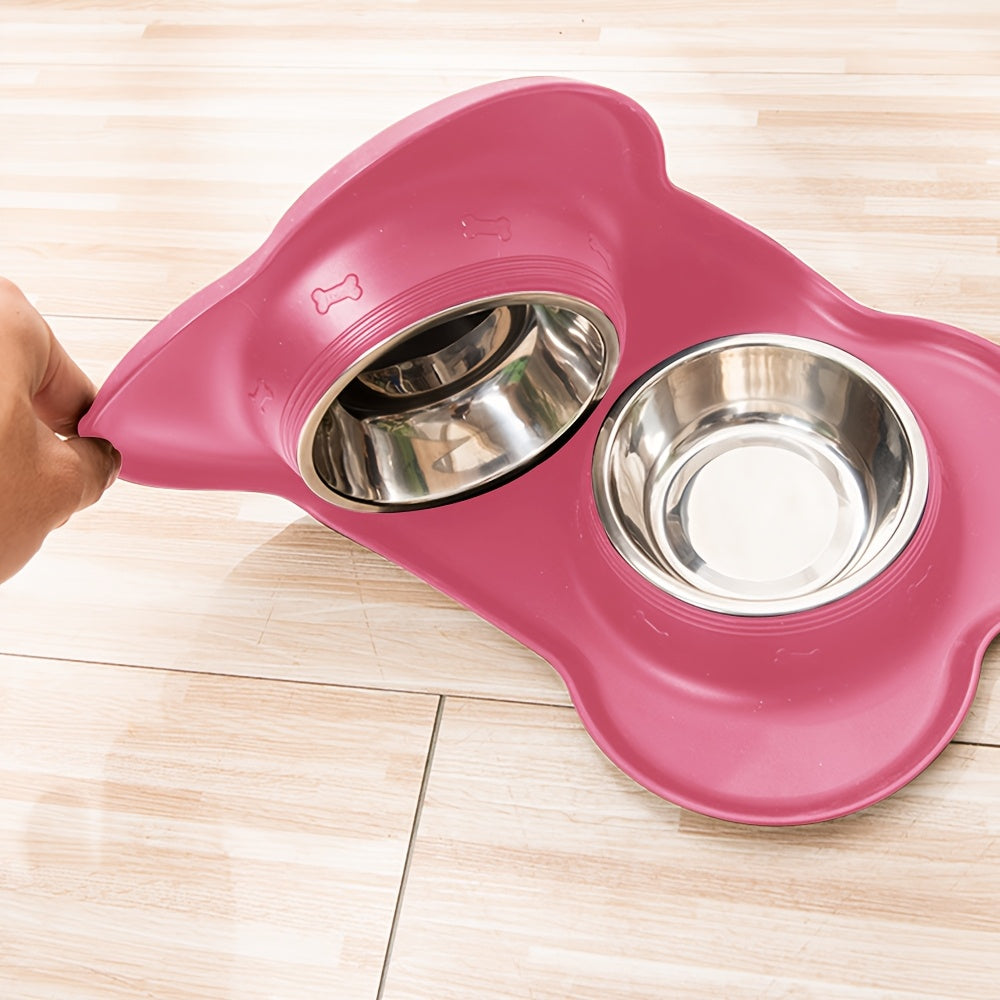 Double Dog Bowl In Solid Colors