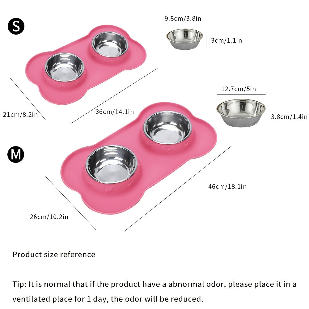 Double Dog Bowl In Solid Colors