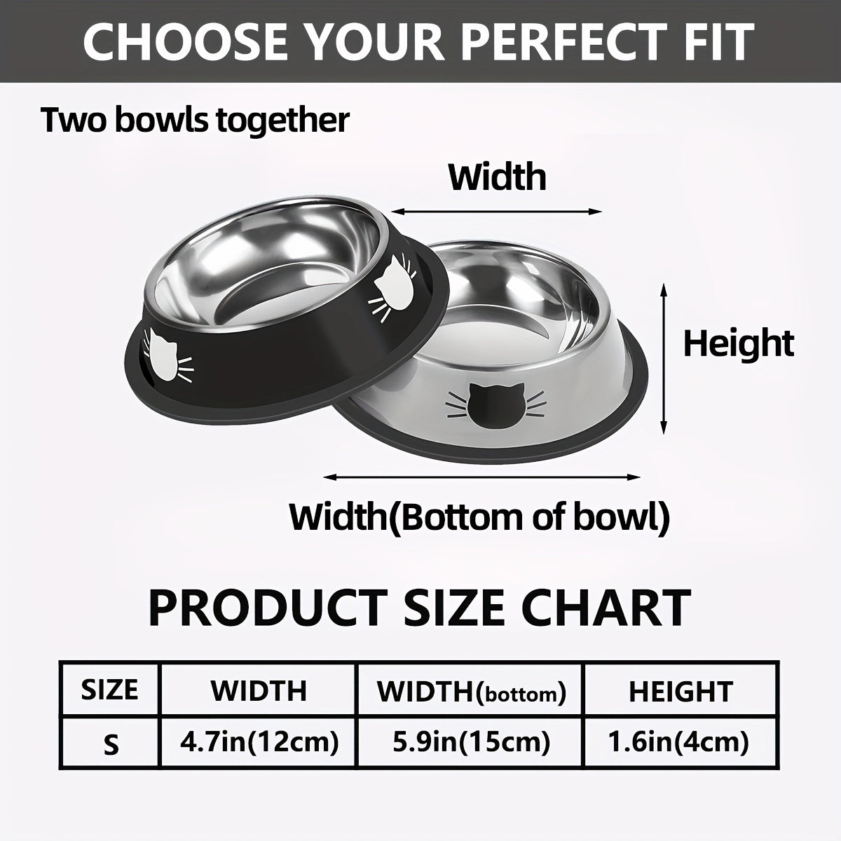 Steel Cat Food Bowl