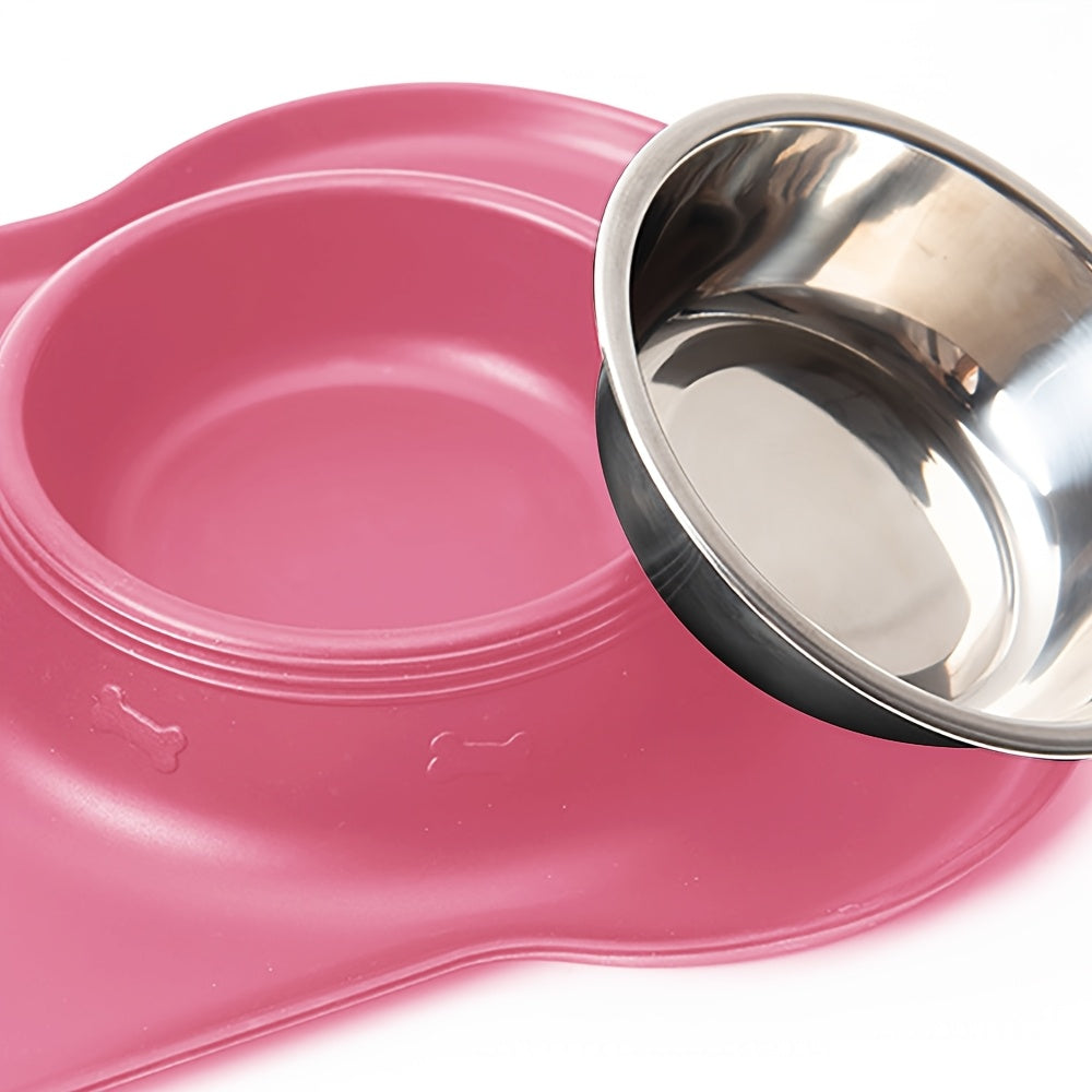 Double Dog Bowl In Solid Colors